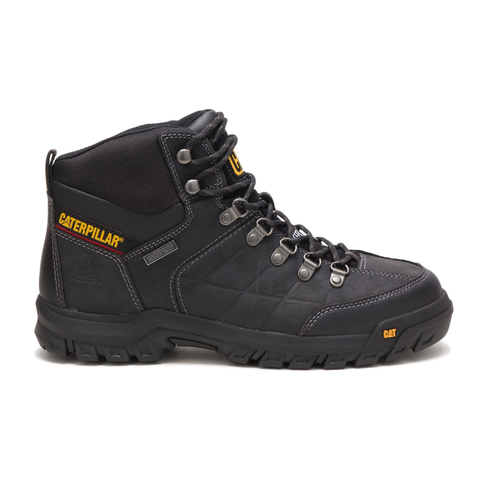 Caterpillar Boots Online - Caterpillar Threshold Waterproof Steel Toe Mens Work Boots Black (319527-MUB)